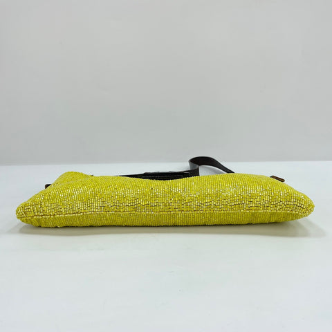 FENDI beads Shoulder Bag yellow WS30145
