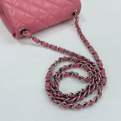CHANEL Mini Matelassé Shoulder Bag pink WS30160