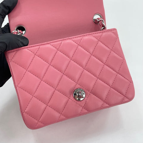 CHANEL Mini Matelassé Shoulder Bag pink WS30160