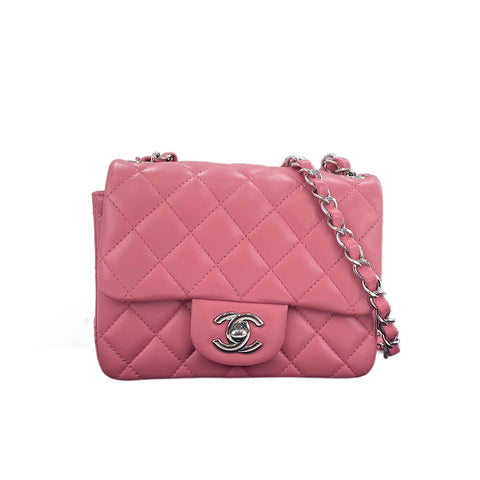 CHANEL Mini Matelassé Shoulder Bag pink WS30160