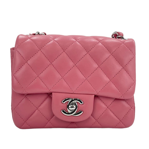 CHANEL Mini Matelassé Shoulder Bag pink WS30160