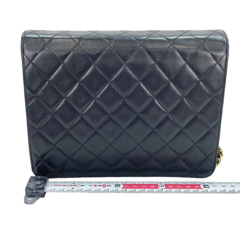 CHANEL Matelassé Shoulder Bag black WS30161