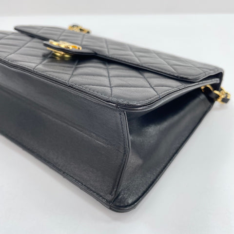 CHANEL Matelassé Shoulder Bag black WS30161