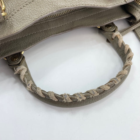 BALENCIAGA Classic Mini City 2WAY Handbag khaki WS30164