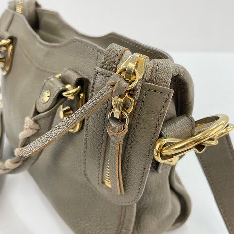 BALENCIAGA Classic Mini City 2WAY Handbag khaki WS30164