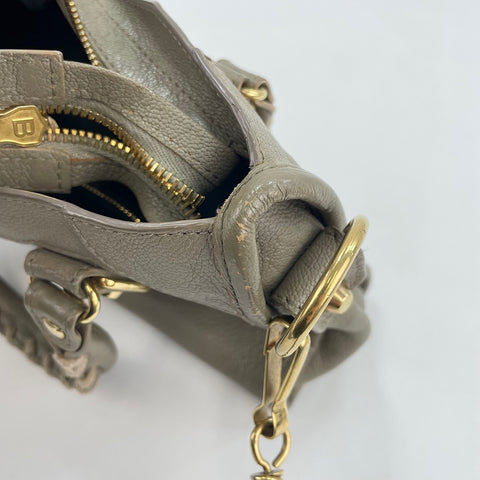 BALENCIAGA Classic Mini City 2WAY Handbag khaki WS30164