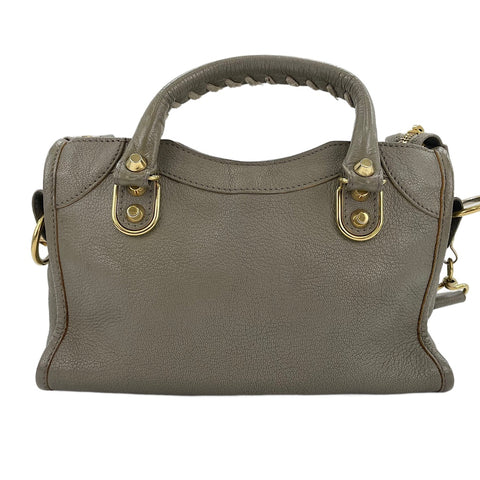 BALENCIAGA Classic Mini City 2WAY Handbag khaki WS30164