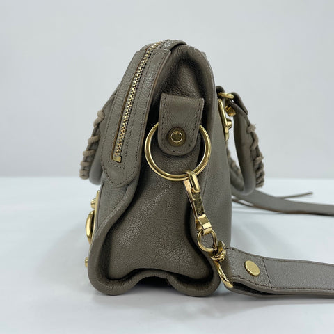 BALENCIAGA Classic Mini City 2WAY Handbag khaki WS30164