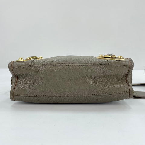 BALENCIAGA Classic Mini City 2WAY Handbag khaki WS30164