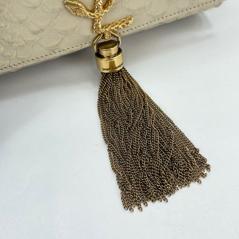 SAINT LAURENT PARIS Tassel Shoulder Bag white WS30167
