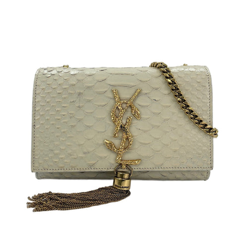 SAINT LAURENT PARIS Tassel Shoulder Bag white WS30167