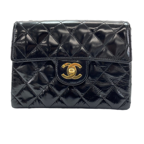 CHANEL Matelassé Mini Shoulder Bag black WS30191