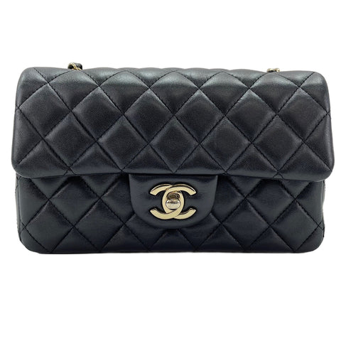 CHANEL Mini Matelassé 20 Shoulder Bag black WS30192