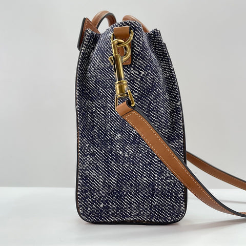 CELINE Luggage Nano Shopper 2WAY Handbag blue WS30195