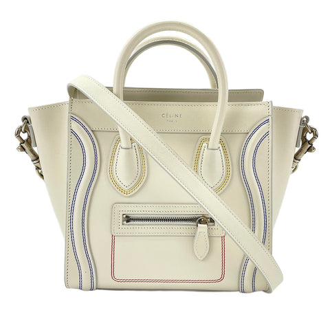 CELINE Luggage Nano Shopper Handbag beige WS30196