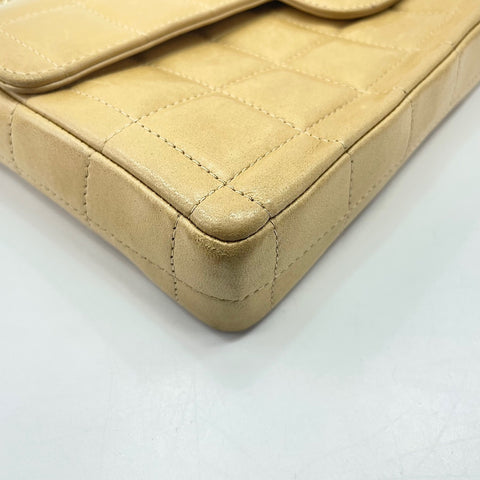CHANEL Chocolate bar Shoulder Bag beige WS30202