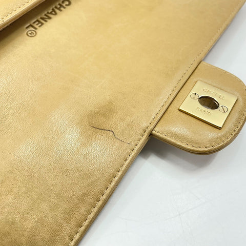 CHANEL Chocolate bar Shoulder Bag beige WS30202