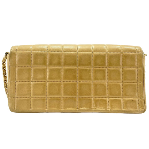 CHANEL Chocolate bar Shoulder Bag beige WS30202