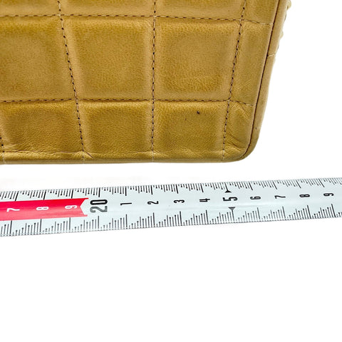 CHANEL Chocolate bar Shoulder Bag beige WS30202
