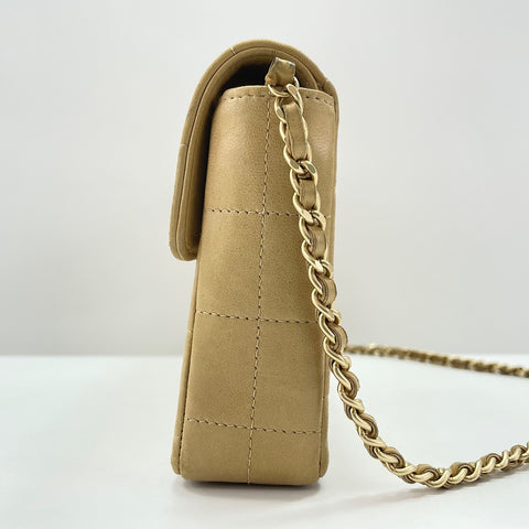 CHANEL Chocolate bar Shoulder Bag beige WS30202