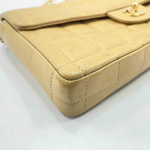 CHANEL Chocolate bar Shoulder Bag beige WS30202