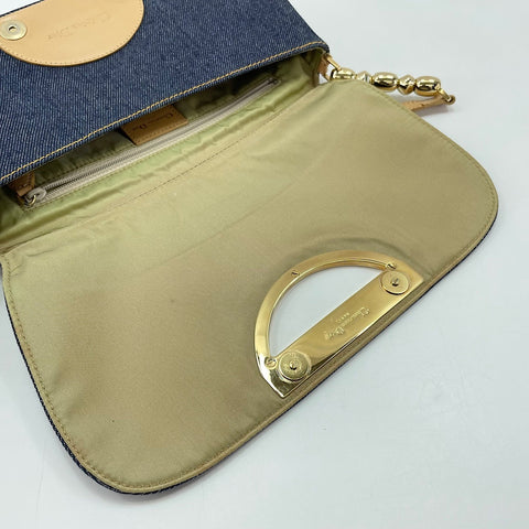 Christian Dior Maris Pearl Shoulder Bag Navy WS30204