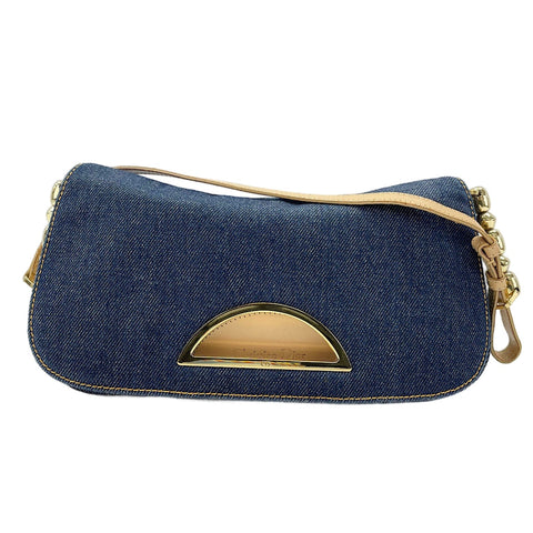 Christian Dior Maris Pearl Shoulder Bag Navy WS30204