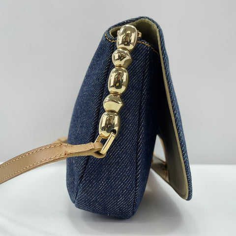 Christian Dior Maris Pearl Shoulder Bag Navy WS30204