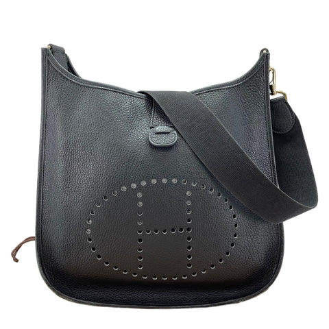 HERMES Evelyn 1GM Shoulder Bag black WS30205