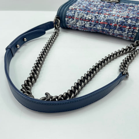 CHANEL Boy Chanel Shoulder Bag Navy WS30206