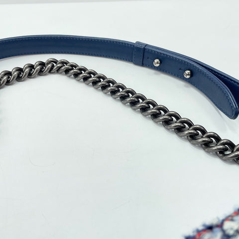 CHANEL Boy Chanel Shoulder Bag Navy WS30206