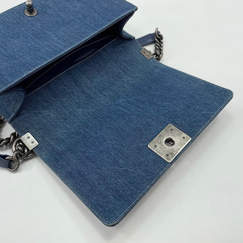 CHANEL Boy Chanel Shoulder Bag Navy WS30206