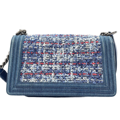 CHANEL Boy Chanel Shoulder Bag Navy WS30206