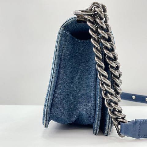 CHANEL Boy Chanel Shoulder Bag Navy WS30206