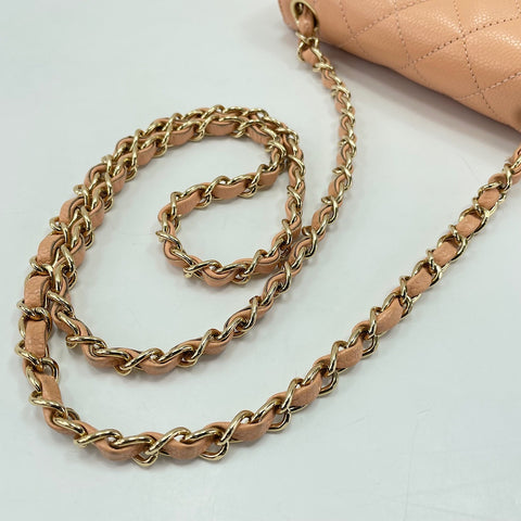 CHANEL Mini Matelassé Shoulder Bag Orange WS30207