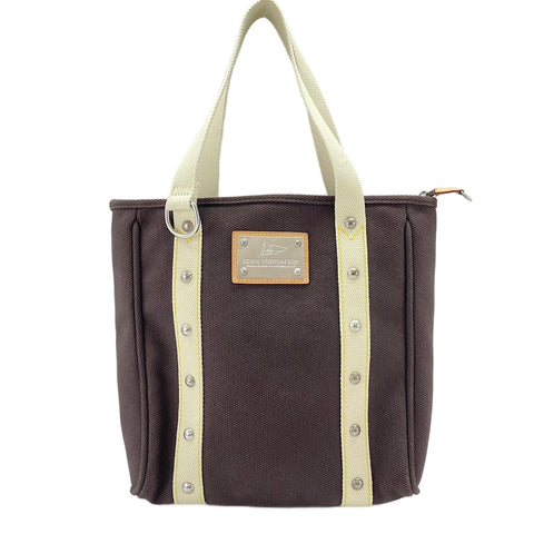 LOUIS VUITTON Antigua Canvas Caba MM Tote Bag Brown WS30209