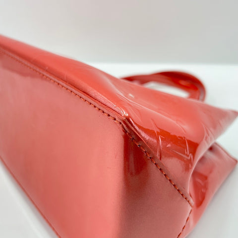 LOUIS VUITTON Monogram Vernis Wilshire PM Tote Bag Orange WS30210