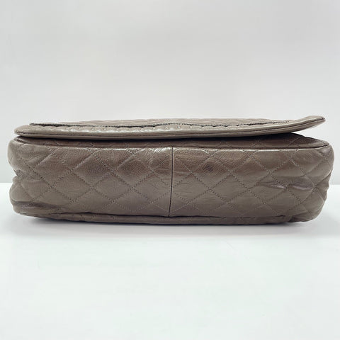 CHANEL Calfskin Matelass Shoulder Bag Brown WS30216