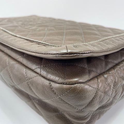 CHANEL Calfskin Matelass Shoulder Bag Brown WS30216