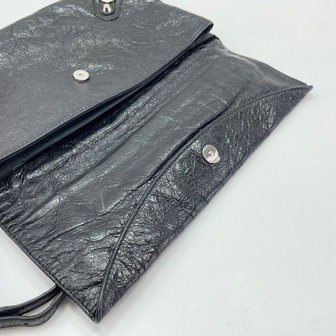 BALENCIAGA Leather Classic Envelope 2WAY Shoulder Bag black WS30217