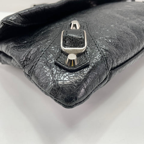 BALENCIAGA Leather Classic Envelope 2WAY Shoulder Bag black WS30217