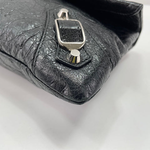 BALENCIAGA Leather Classic Envelope 2WAY Shoulder Bag black WS30217
