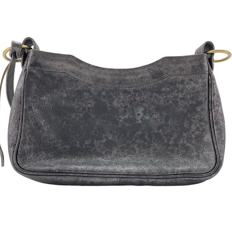 BALENCIAGA Leather The Hip Shoulder Bag gray WS30218