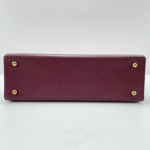 CARTIER Leather Must Line Handbag wine-red WS30219