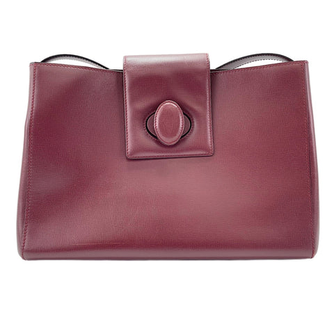 CARTIER Leather Must Line Shoulder Bag wine-red WS30220