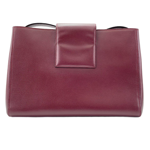 CARTIER Leather Must Line Shoulder Bag wine-red WS30220