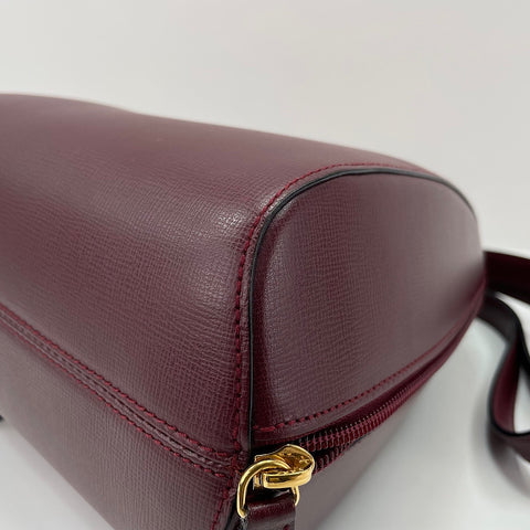 CARTIER Leather Must Line Backpack  Daypack wine-red WS30221