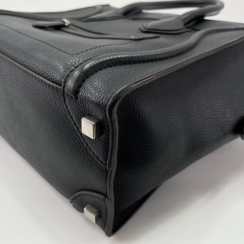 CELINE Leather Luggage Handbag black WS30223