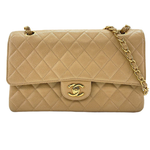 CHANEL Matelassé 25 Shoulder Bag beige WS30225