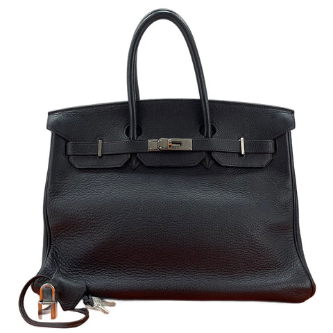 HERMES Birkin 35 Handbag black WS30226